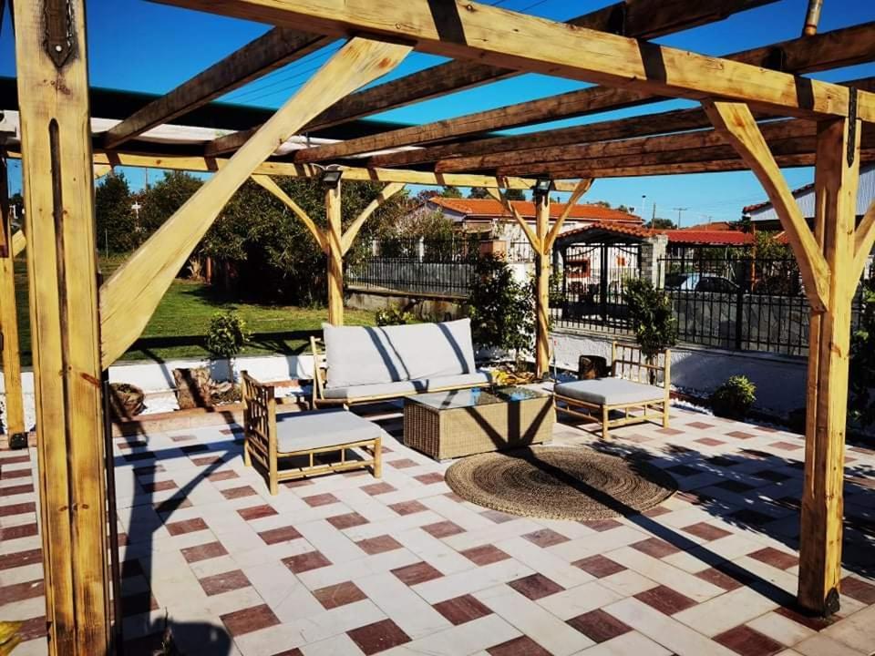 Rural Villa Private Pool, Bbq, Court ,20' Airport Nea Kallikrateia Zewnętrze zdjęcie