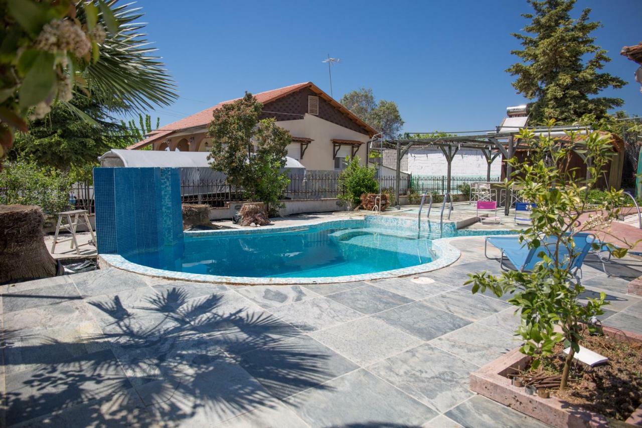 Rural Villa Private Pool, Bbq, Court ,20' Airport Nea Kallikrateia Zewnętrze zdjęcie